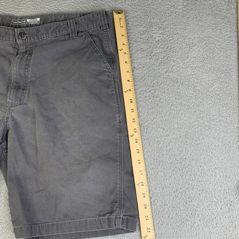 Carhartt Shorts Mens 40 Waist 38 Gray Relaxed Fit Rugged Flex Lightly Distressed